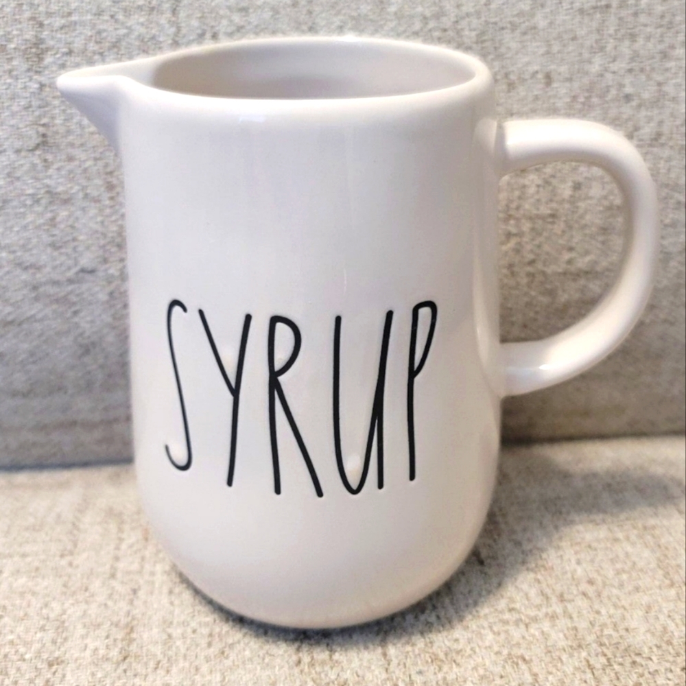 Rae Dunn ceramic syrup dispenser